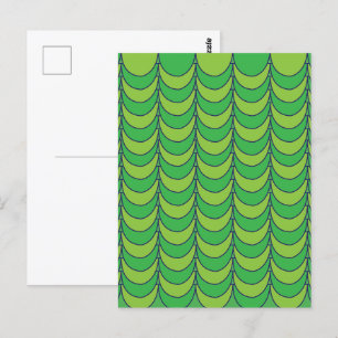 Geometrische grüne Halbkreis-Geometrie  Postkarte