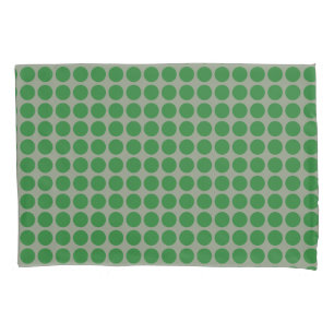 Geometrische grüne Tupfen auf irgendeiner Farbe Kissenbezug