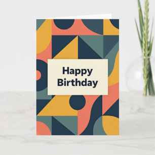 Geometrische Happy Birthday-Karte Karte