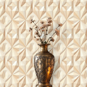 Geometrische Harmonie Beige Tapete