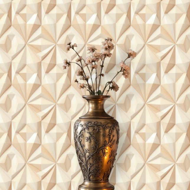 Geometrische Harmonie Beige Tapete (Von Creator hochgeladen)