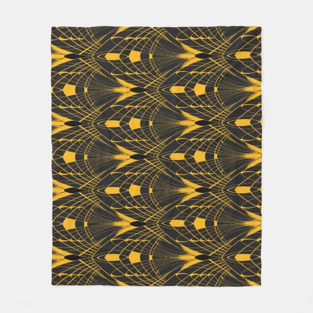 Geometrische Harmonie: Design digitaler Ornamente Fleecedecke (Vorderseite)
