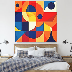 Geometrische Harmonie: Kunstvolles Design Leinwanddruck