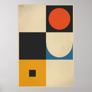 Geometrische Harmonie - Minimalistische Abstrakte  Poster