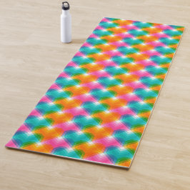 Geometrische Herzen in psychedelischen Farben (1) Yogamatte