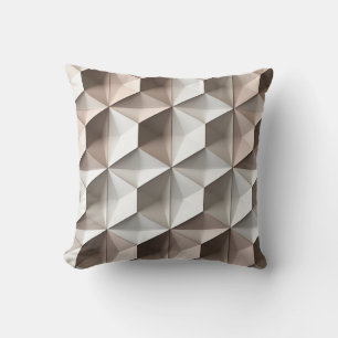 Geometrische Hexagonen in neutralen Farbschattieru Kissen