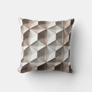 Geometrische Hexagonen in neutralen Farbschattieru Kissen