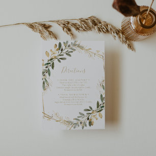 Geometrische Hochzeit im Herbst Begleitkarte