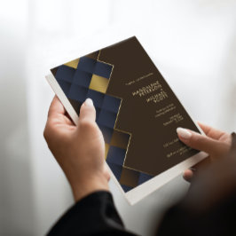 Geometrische Hochzeit von Brawn & Gold Einladung