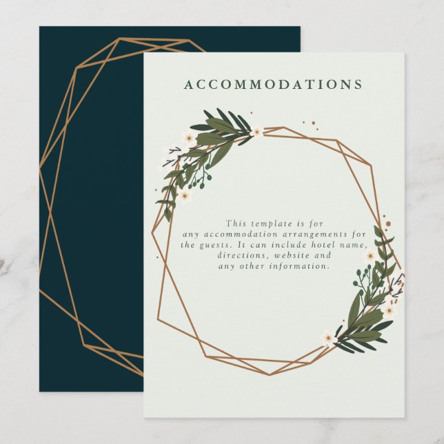 geometrische Hochzeitskarte Einladung (Vorne/Hinten)