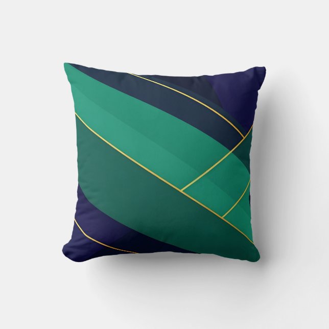 Geometrische Jewel Tones Kissen (Vorderseite)