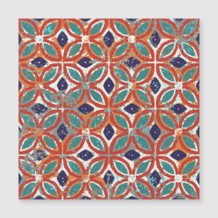 Geometrische Kacheln: ethnischer Vintage-Hintergru Magnetkarte