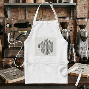 Geometrische Kaffeetasse Isometrische Gitterkunst Schürze