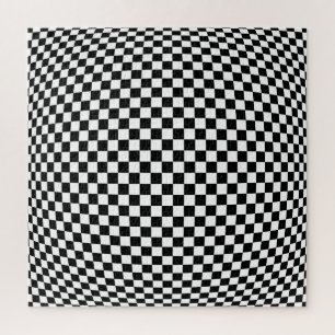 Geometrische karierte Illusion: Vintage Kunst.