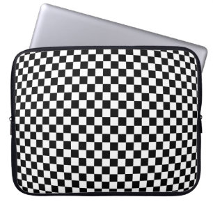 Geometrische karierte Illusion: Vintage Kunst. Laptopschutzhülle