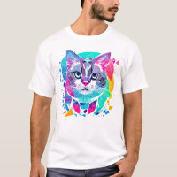 geometrische Katze abstrakt Katze Katzen farbig ge