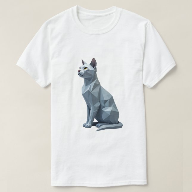 Geometrische Katze T-Shirt (Design vorne)