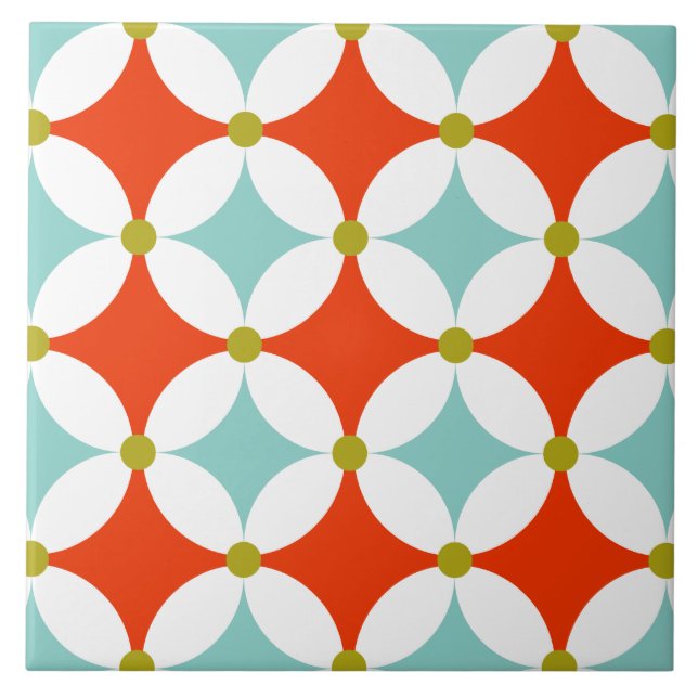 Geometrische Keramik des modernen Mitteljahrs Fliese (Vorderseite)