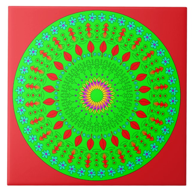 Geometrische Keramikfliese   (Vorderseite)