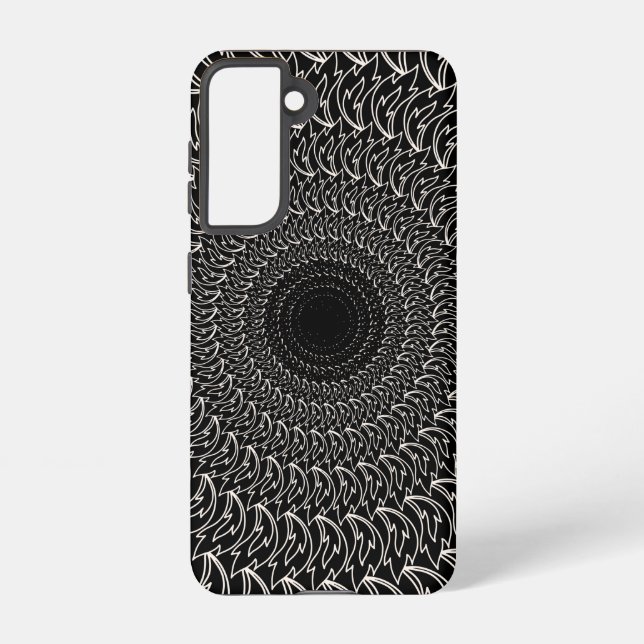Geometrische konzentrische, sich wiederholende Mus Samsung Galaxy Hülle (Rückseite)