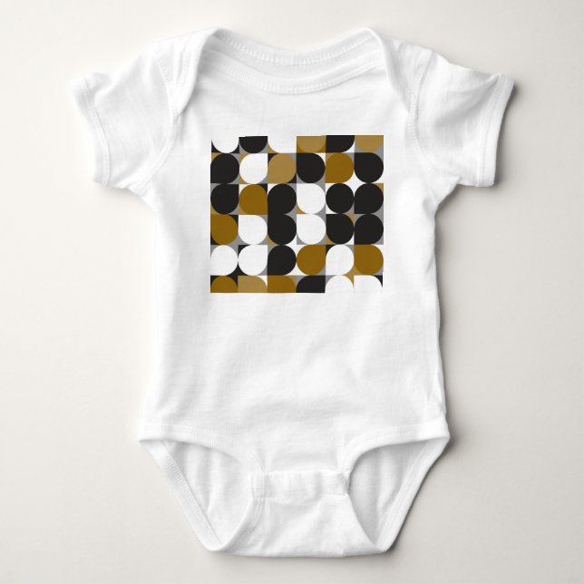 Geometrische Kreativität: Nahtloses Muster Baby Strampler (Vorderseite)