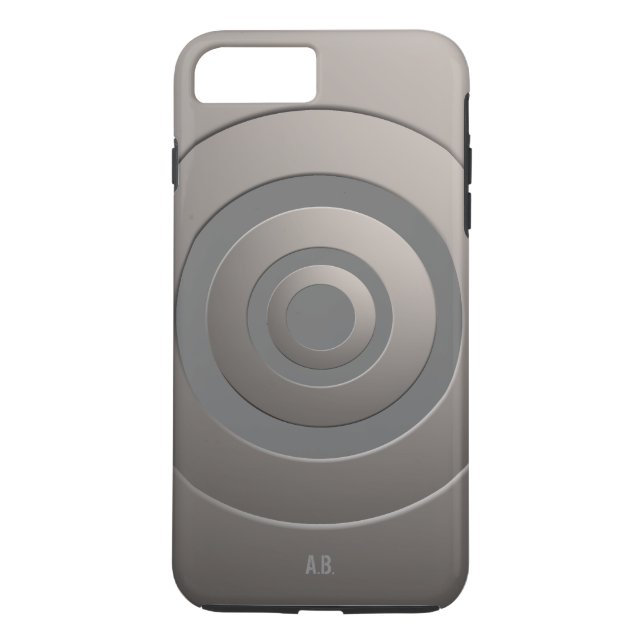 Geometrische Kreise Modernes Silber mit beliebigen Case-Mate iPhone Hülle (Rückseite)