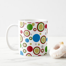 Geometrische Kreise Red Green Blue Silver Gold Kaffeetasse