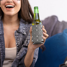 Geometrische Kreise und Quadrate Dosenkühler