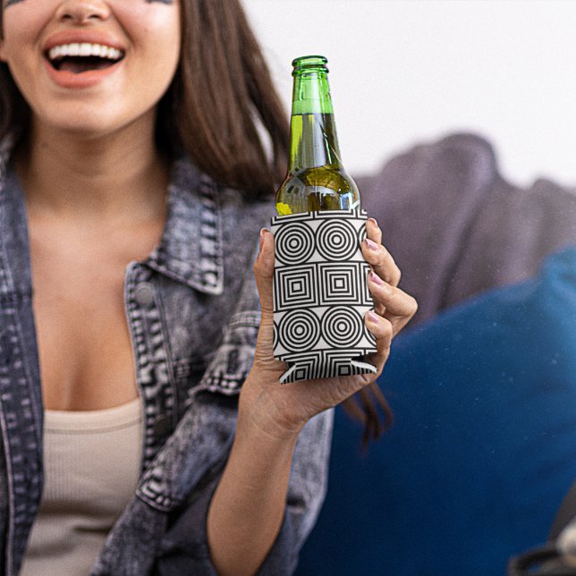 Geometrische Kreise und Quadrate Dosenkühler (geometric shapes cooler)