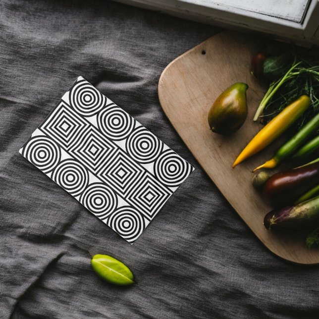 Geometrische Kreise und Quadrate Geschirrtuch (Kitchen Towel)
