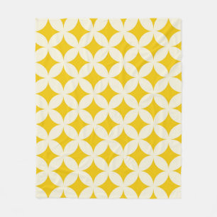 Geometrische Kreisformen nahtloses Muster ecru whi Fleecedecke