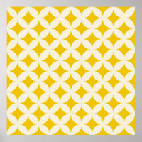 Geometrische Kreisformen nahtloses Muster ecru whi