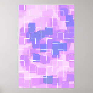 Geometrische Kunst "Blue Berry" Poster