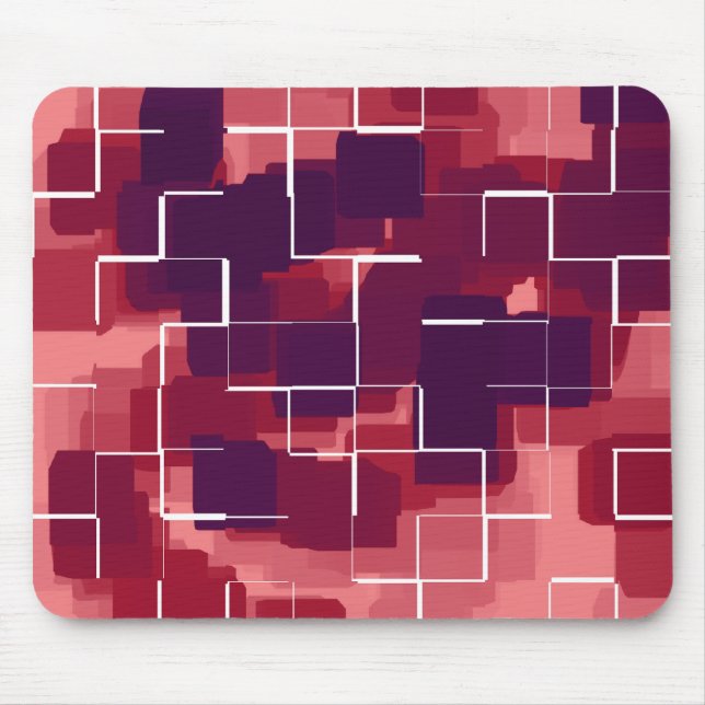 Geometrische Kunst "Cranberry" Mousepad (Vorne)