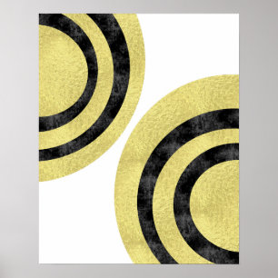 Geometrische Kunst der Kreiskunst Kunst-Goldfolie Poster