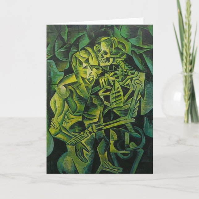 Geometrische Kunst des abstrakten Menschen und Ske Karte (Vorderseite)
