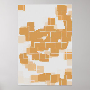 Geometrische Kunst des "Pumpkin Pie" Poster