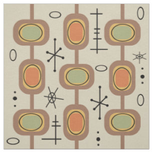 Geometrische Kunst des Weltraumzeitalters Stoff