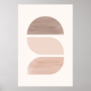 Geometrische Kunst Mitte des Jahrhunderts. Neutral Poster