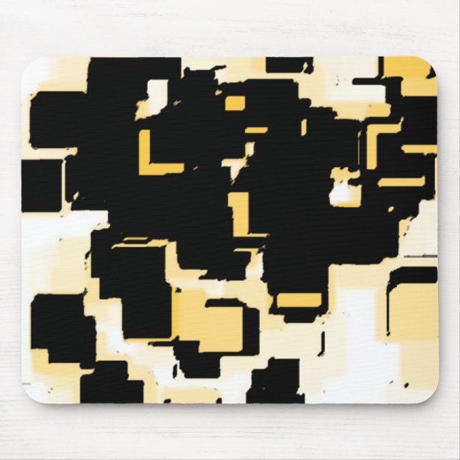 Geometrische Kunst "Orange Chocolate Cake" Mousepad (Vorne)