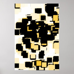 Geometrische Kunst "Orange Chocolate Cake" Poster