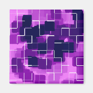 Geometrische Kunst "Plum" Magnet