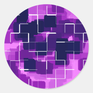 Geometrische Kunst "Plum" Runder Aufkleber