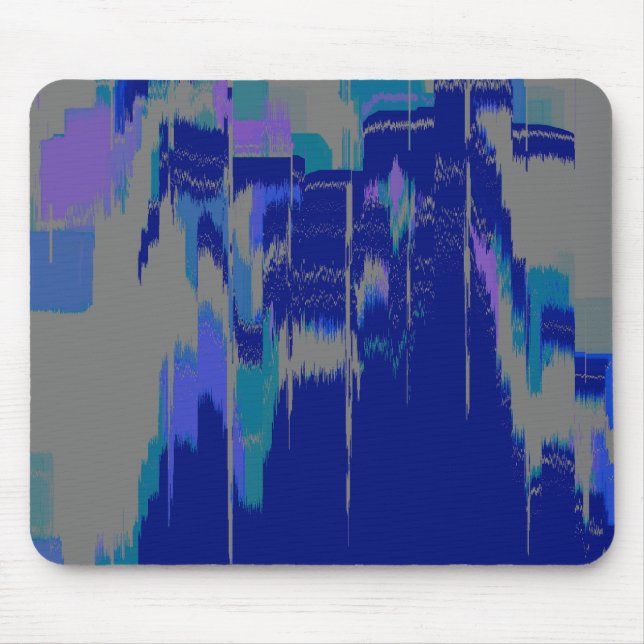 Geometrische Kunst "Rain Hitting Window" Mousepad (Vorne)