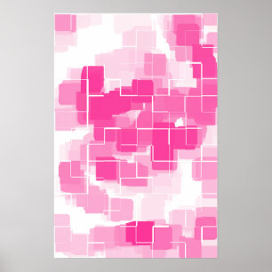 Geometrische Kunst "Strawberry Shortcake" Poster