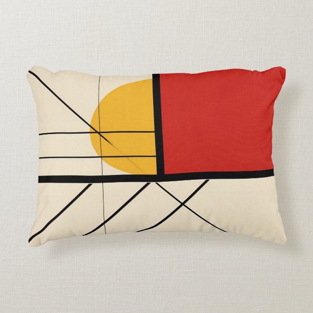 Geometrische Kunstdrucke im Mondrian-Stil Dekokissen (Vorderseite)
