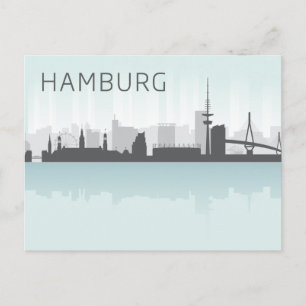Geometrische Landschaft Hamburg, Deutschland Postkarte