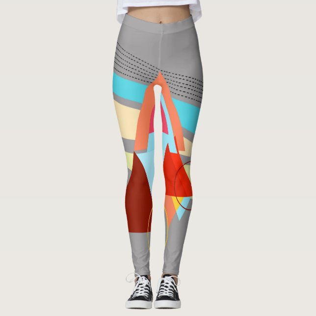 geometrische Leggings (Vorderseite)