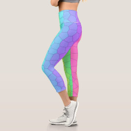 Geometrische Leggings für Helle Regenbogen