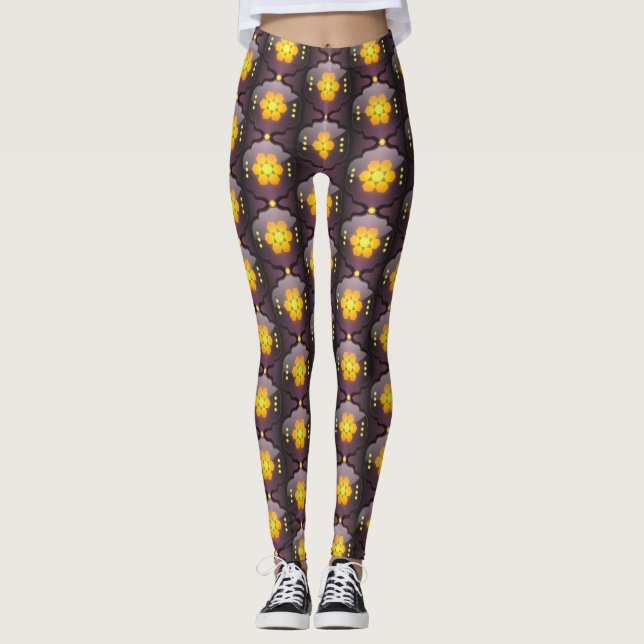 geometrische Leggings im marokkanischen Stil (Vorderseite)